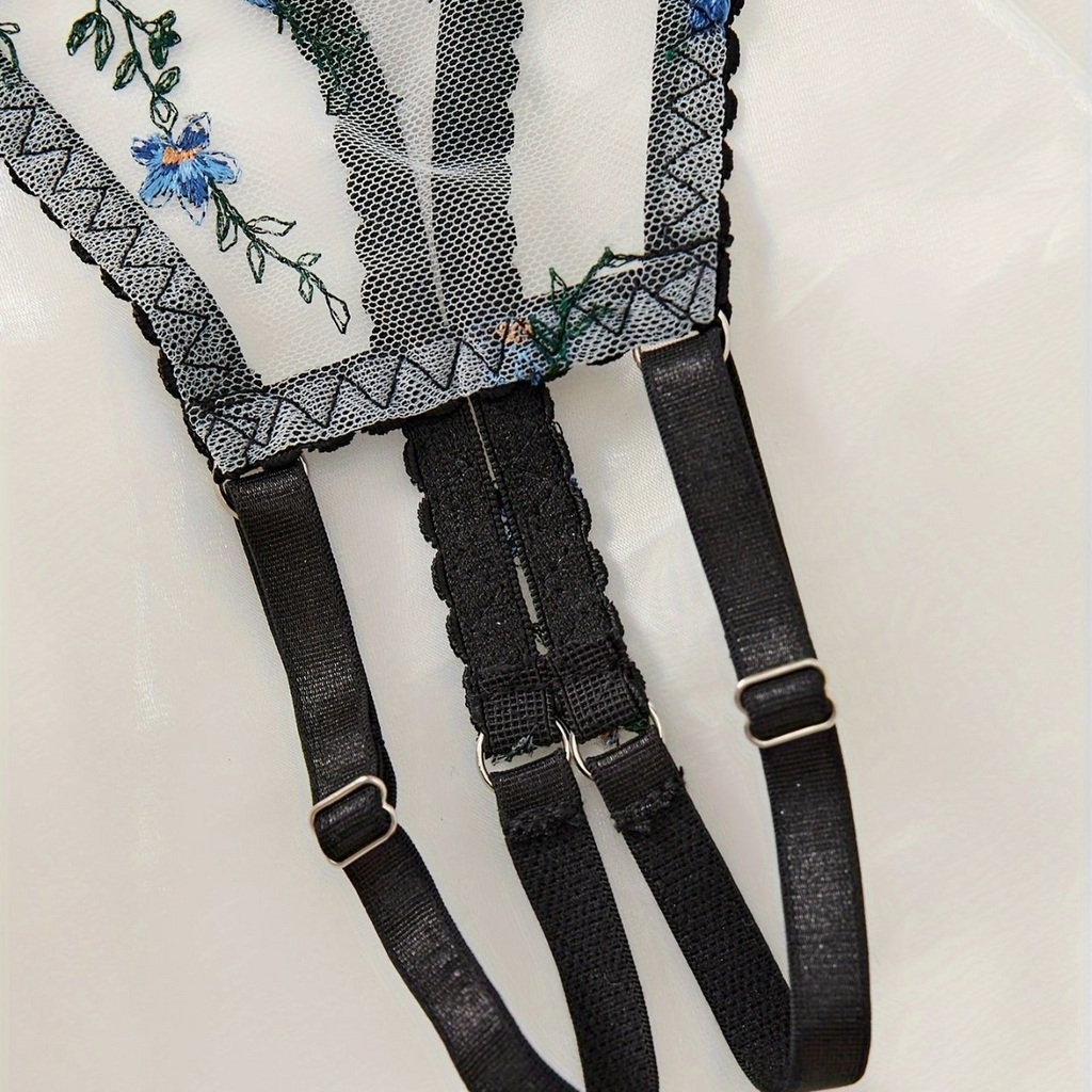 Animal Print Lingerie Set - Sheer Mesh Bra & G-String with Adjustable Crisscross Straps Sexy Cheetah Bralette Breathable & Stretchy for Clubwear, No Slip Design