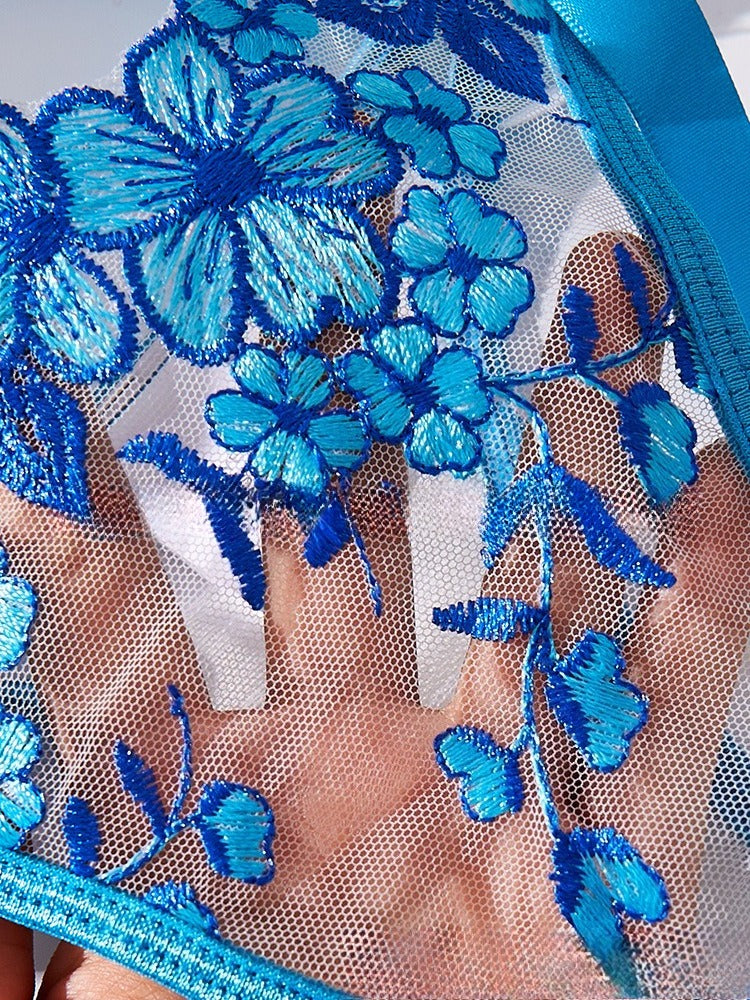 Sexy Sheer Lace Lingerie Set for Women – Tempting Transparent Bra & Panty Uniform with Push-Up Support, Flirty See-Through Design