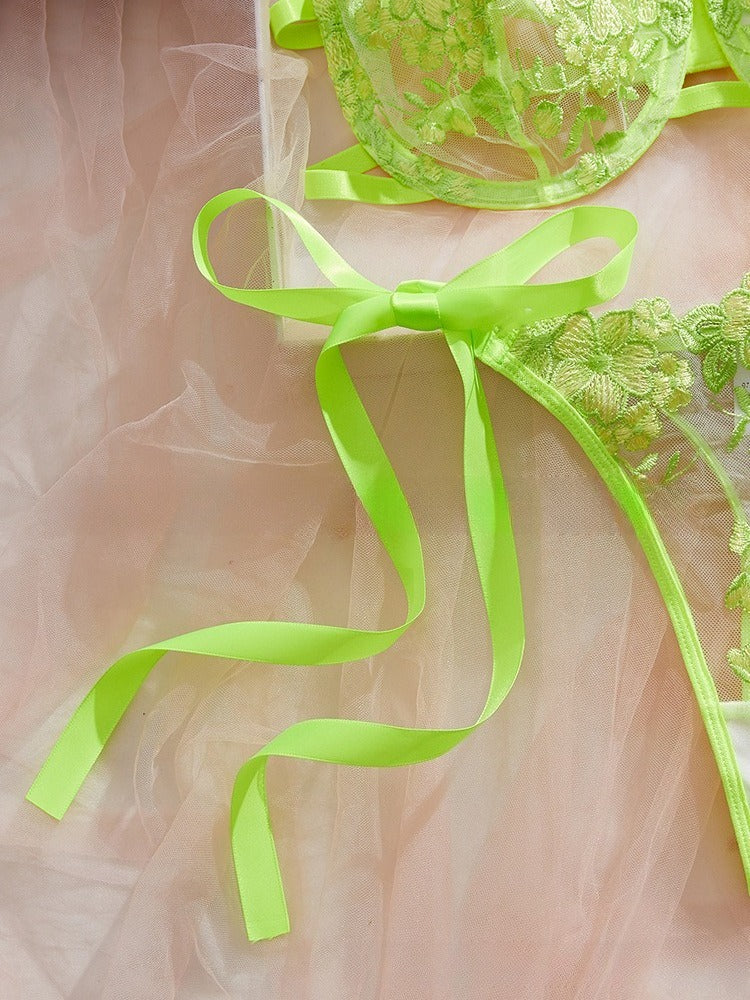 Sexy Sheer Lace Lingerie Set for Women – Tempting Transparent Bra & Panty Uniform with Push-Up Support, Flirty See-Through Design