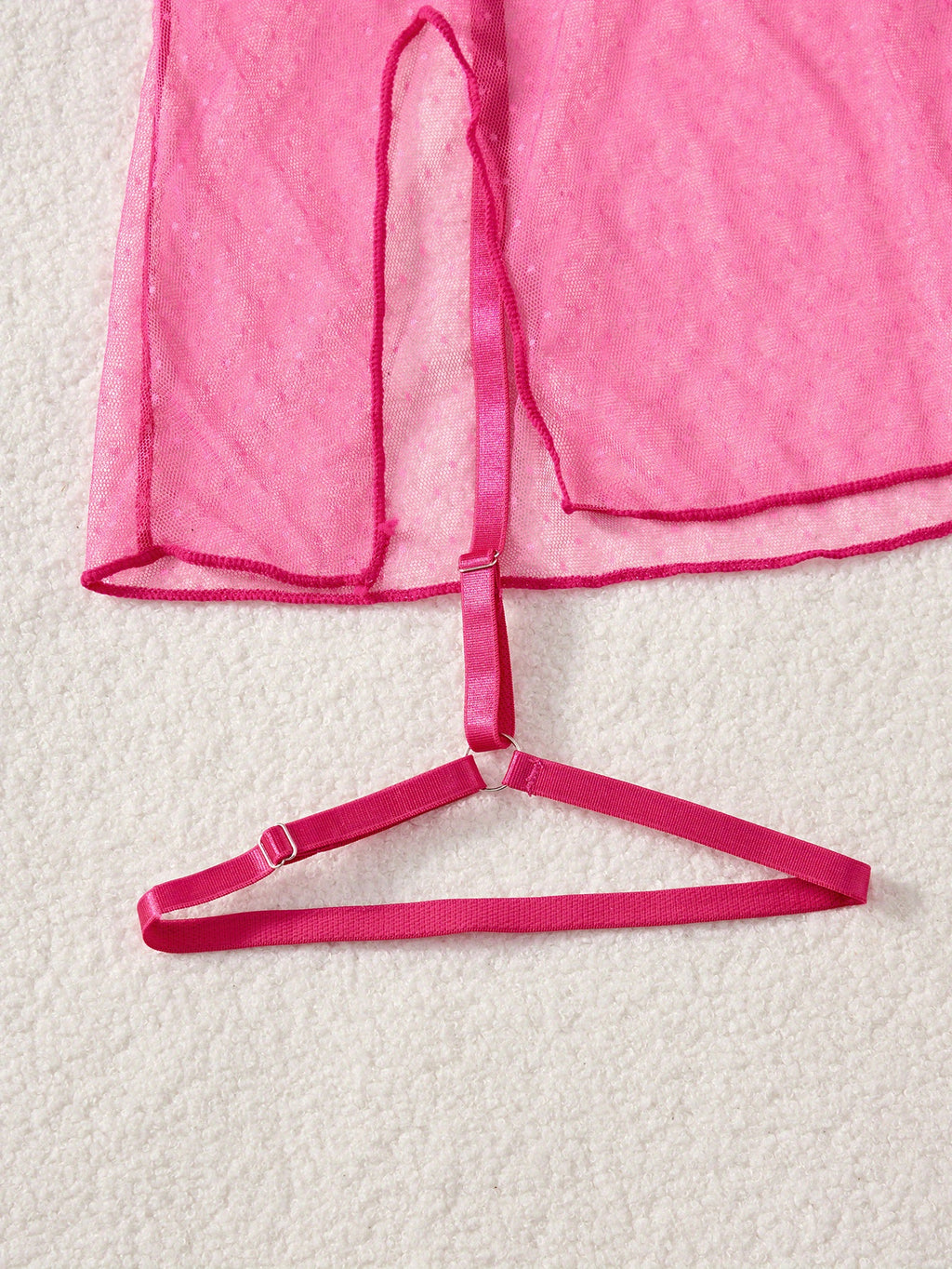 European Style Mesh Lingerie Set Delicate Floral Dress with Thong, Elegant & Sensual Nightwear for Women