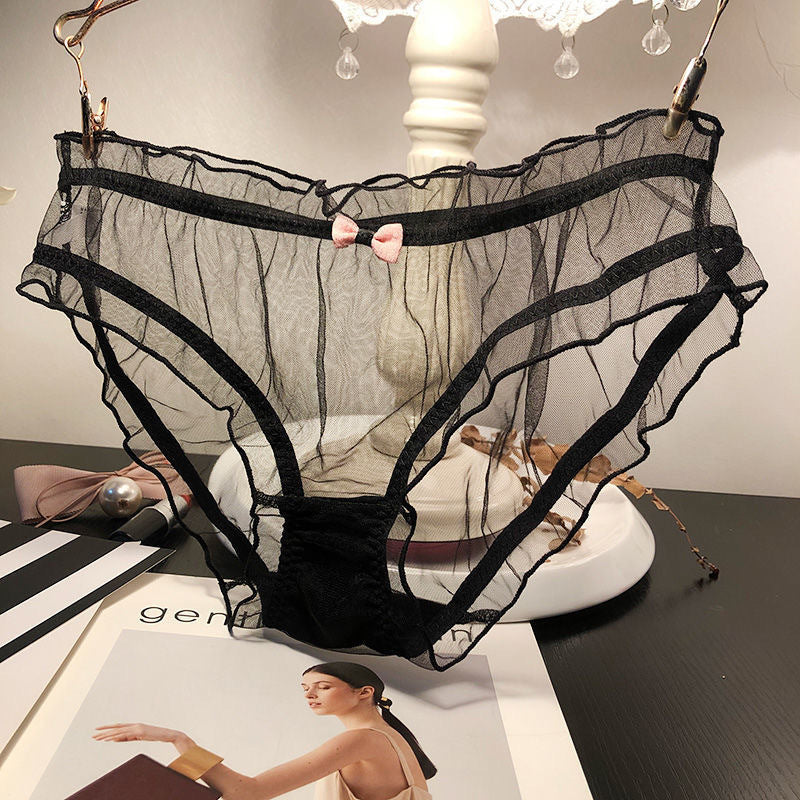 Delicate Transparent Lace Underwear - Seductive Design Blending Femininity & Allure
